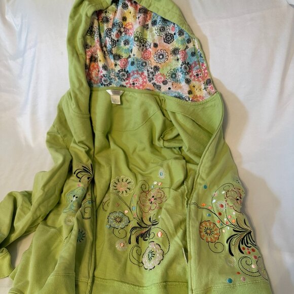 Christopher & Banks XL Embroidered Floral Hoodie Jacket - Picture 9 of 10